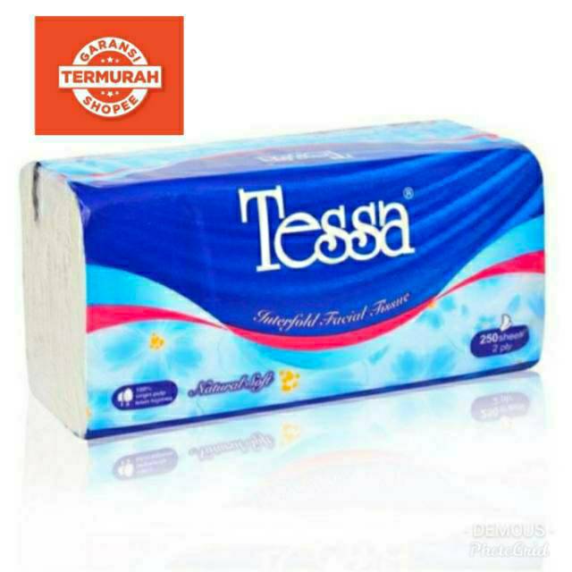 Tisu Wajah TESSA 250 lembar 2 Ply Natural Soft | NEW PRODUCT TESSA READYY !!!