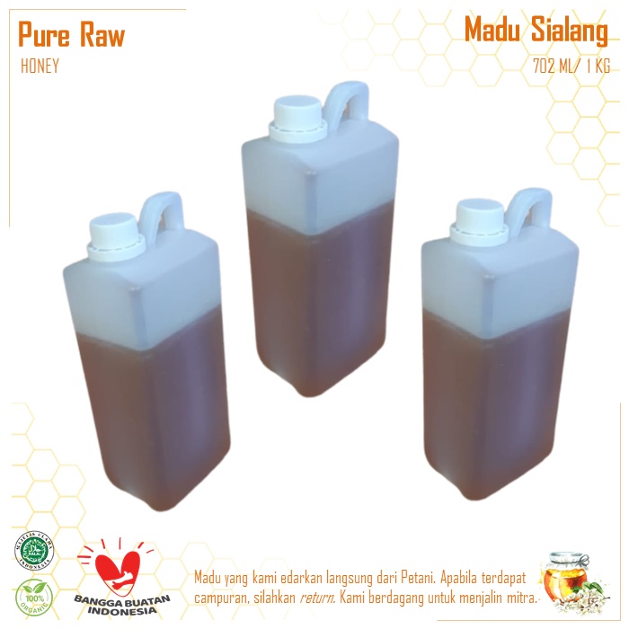 

Madu Asli Sialang Sumatera 100% Murni Pure Raw Honey Dari Petani Madu Lebah Liar Tanpa Campuran 1 KG