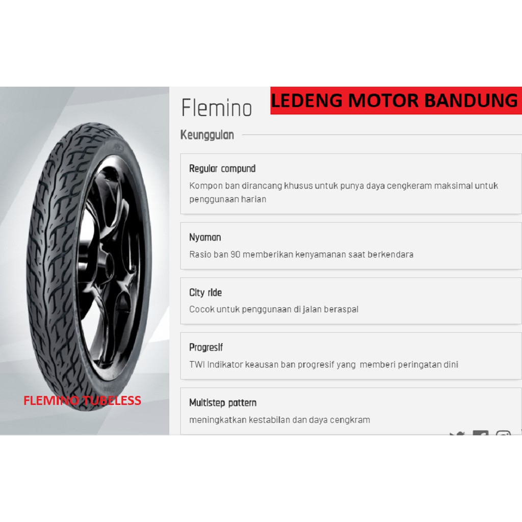 FDR 90/90-14 Flemino Tubeless Ban Motor Matic