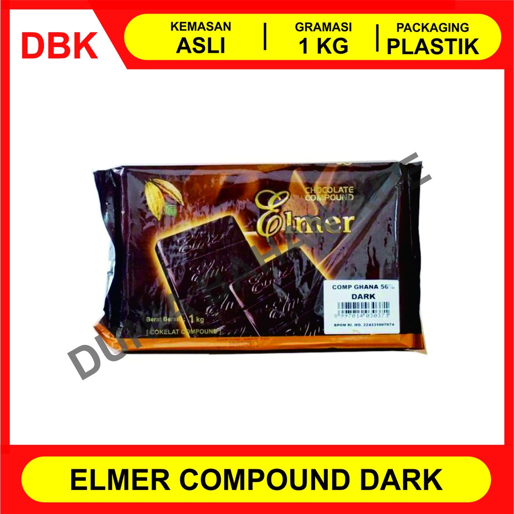 

ELMER COKLAT BATANG / CHOCOLATE COMPOUND 1 KG - CLASSIC DARK