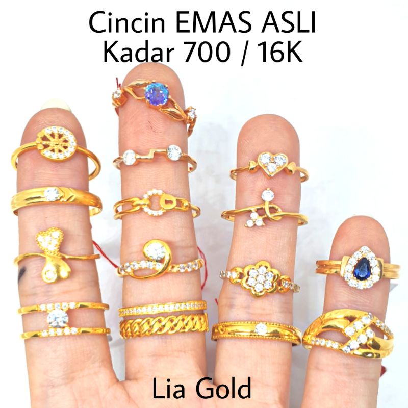 Cincin EMAS 700 / 16K ( TOKO MAS LIA GOLD BEKASI ) GC41