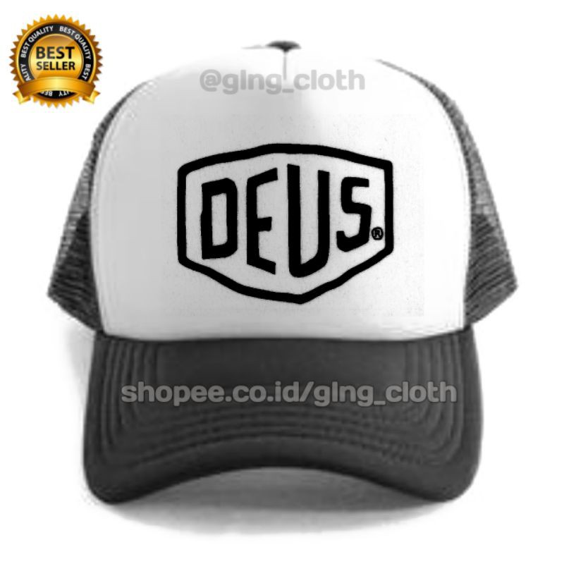 Topi Deus - Topi Deus Trucker | Hitam-Putih