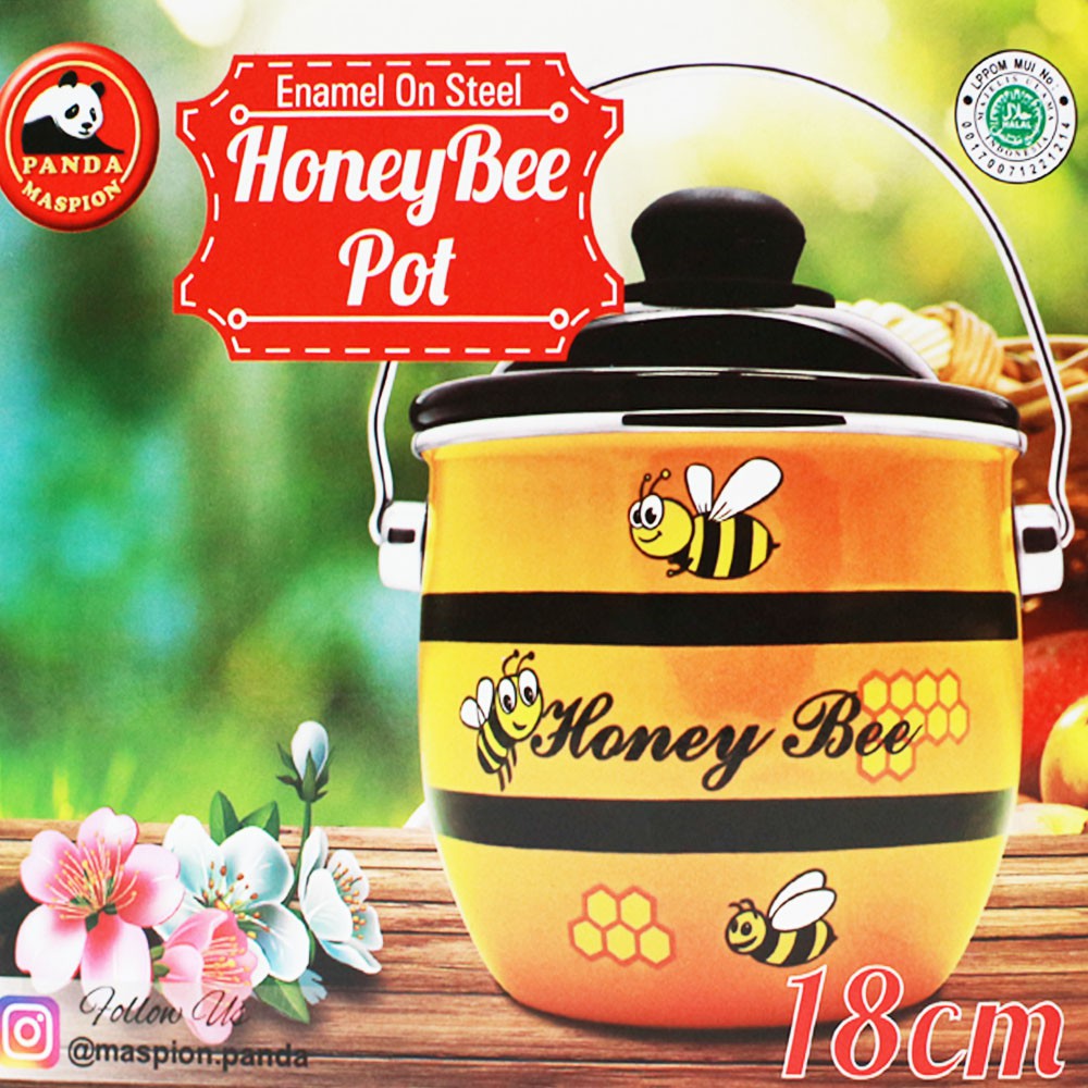 Maspion Panci Honey Bee Pot 18 cm Enamel