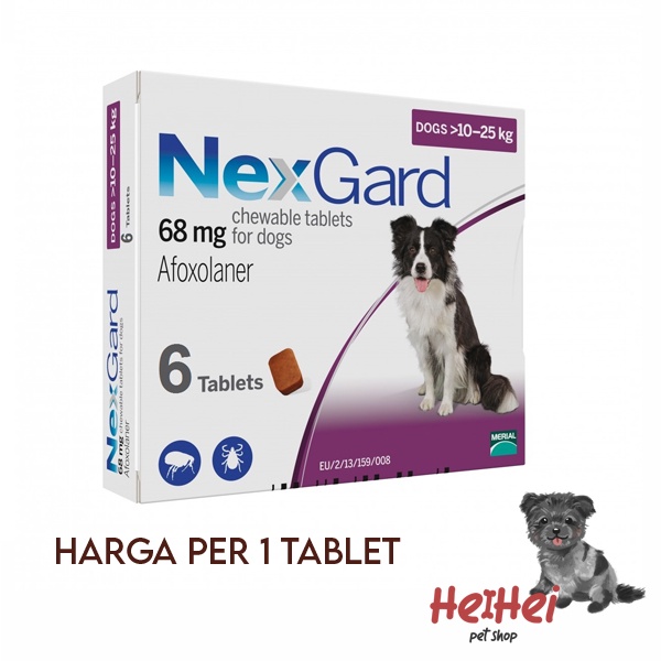Nexgard Dog 1 pcs - Original Obat Kutu Anjing &amp; Demodex Ampuh Size L (10-25 kg)
