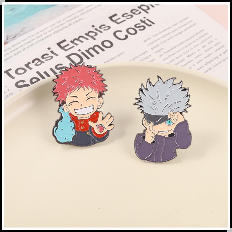 JK007 – Brooch Bros Anime Cosplay Jujutsu Kaisen Satoru Gojo Yuji Itadori