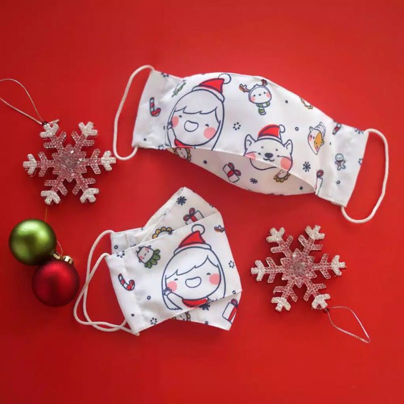 Christmast Candy Mask Strap Sally &amp; Piper / Premium Face Mask