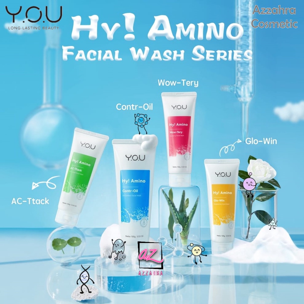 YOU Hy! Amino Facial Wash | Oil Control, Hydrating, Brightening, Anti-Acne