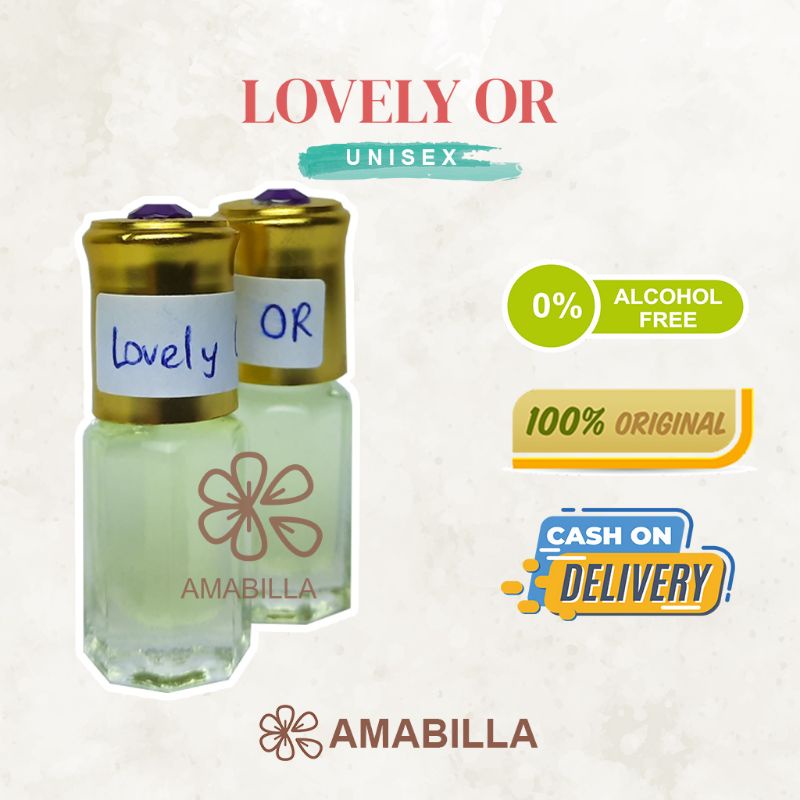 Parfum Aroma LOVELY OR Original Non Alkohol 3ml 6ml 12ml Parfum Original Bibit Parfum Murni LOVELY O