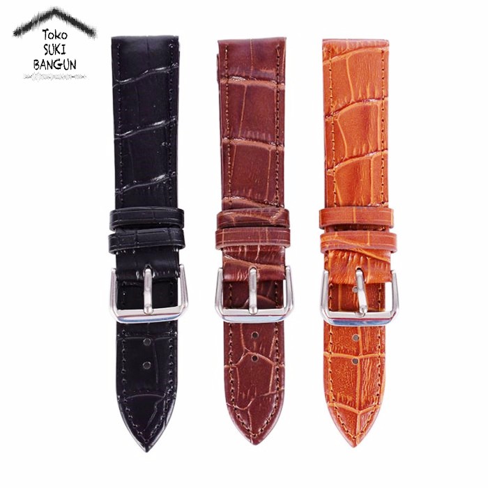 TALI JAM 18mm Kulit Watch Strap Model Buckle Steel