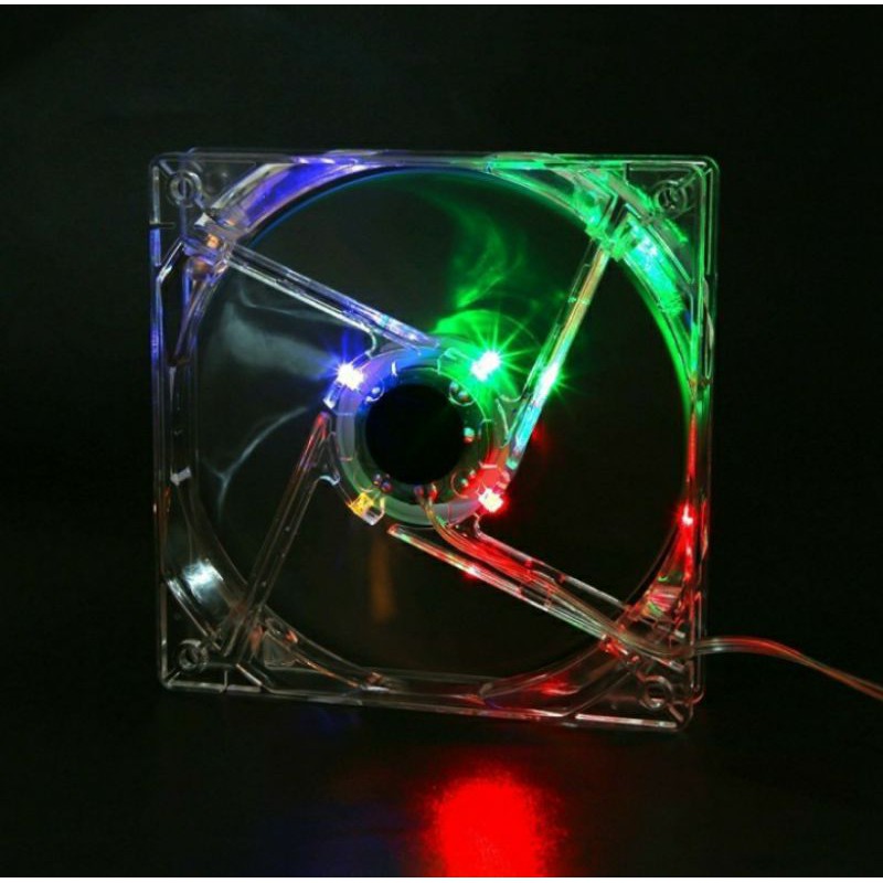 SKU-1221 FAN CASING USB 12 CM TRANSPARANT KIPAS LED 12 CM  TRANSPARAN