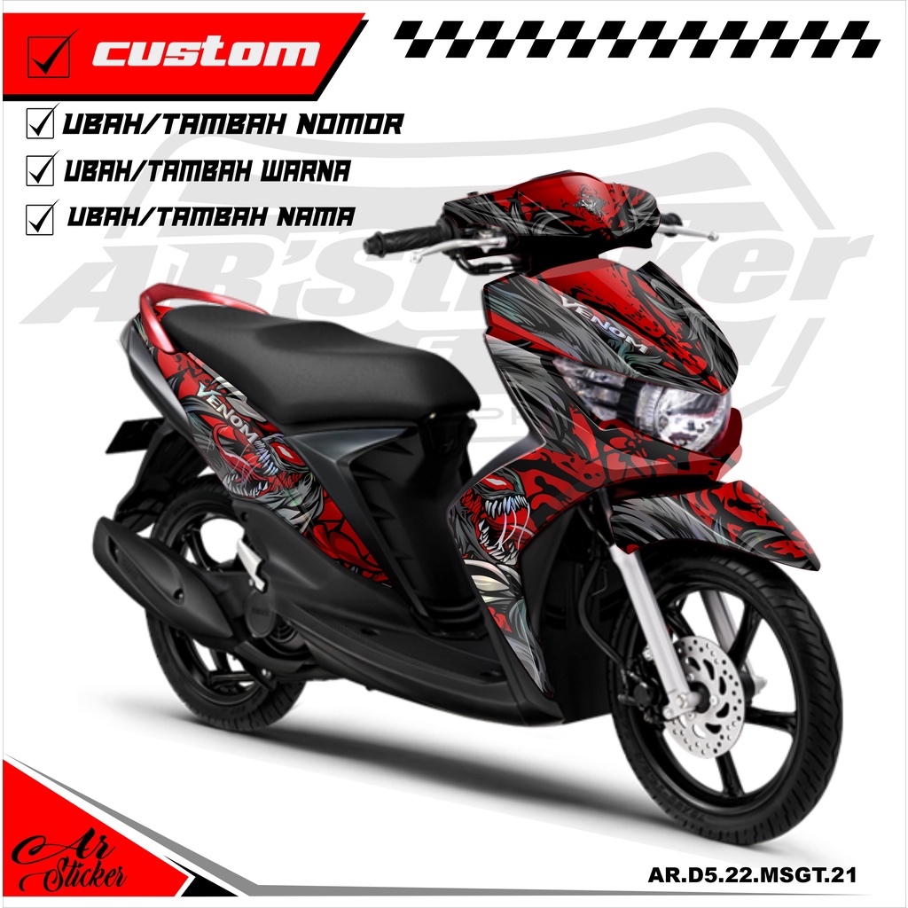 Decal Hologram Pelangi, Chrome MIO SOUL GT 2013 - Stiker Decal Full Body MIO SOUL GT 021