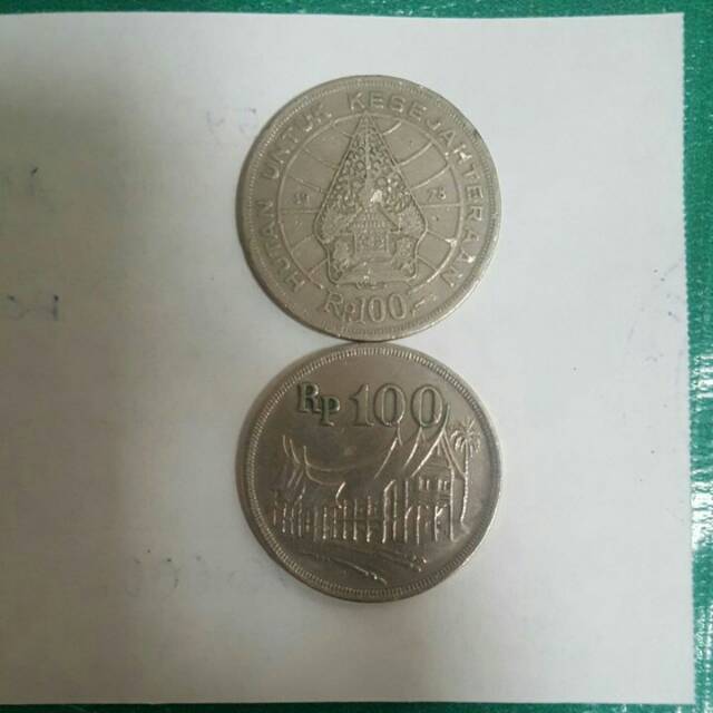 Uang logam Rp.100,- Tahun 1973 Dan Tahun 1978,,