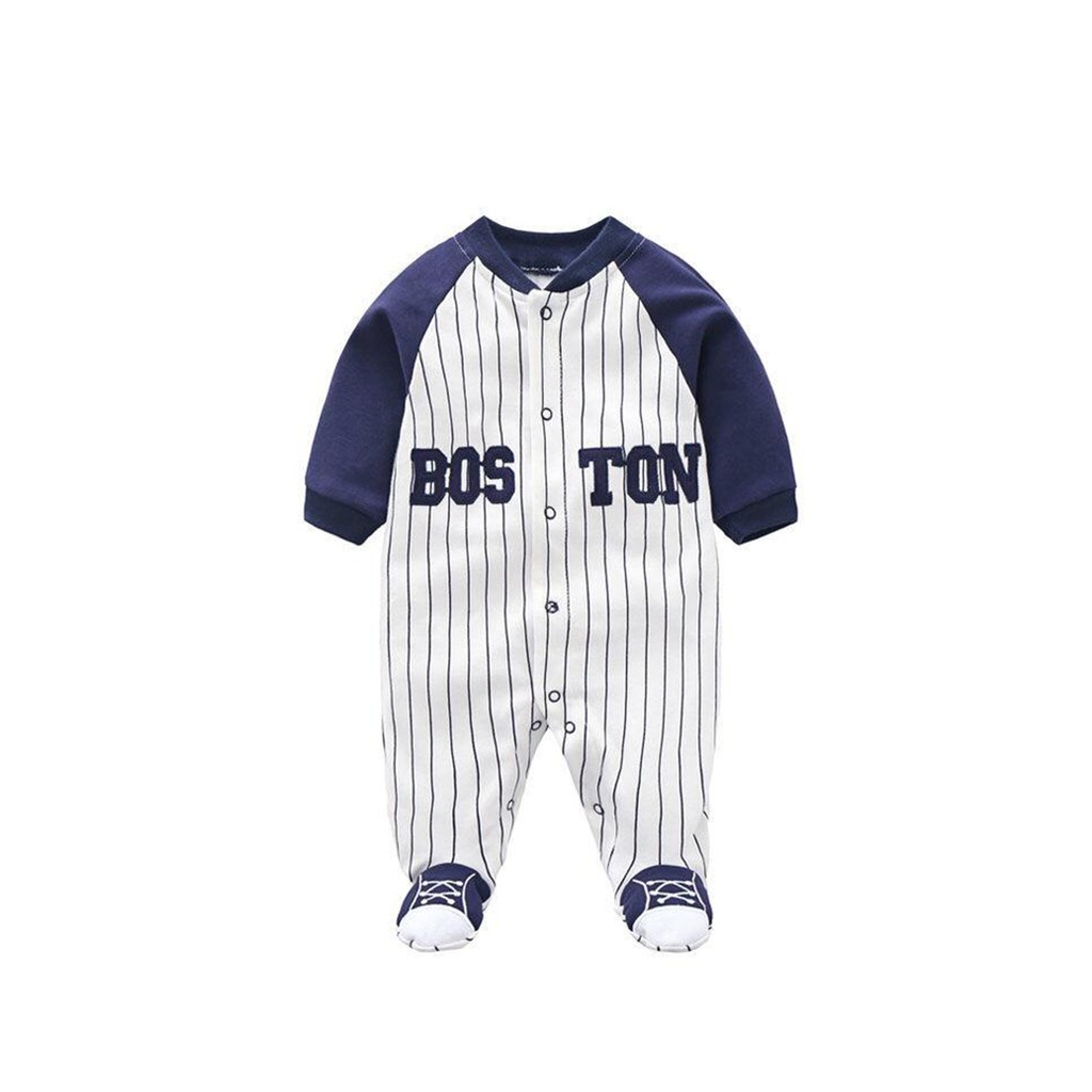 [COD] baju bayi lucu import korea / jumsuit bayi motif BASEBALL BOSTON /baju bayi | baju bayi laki laki BA-235/Babylovanta