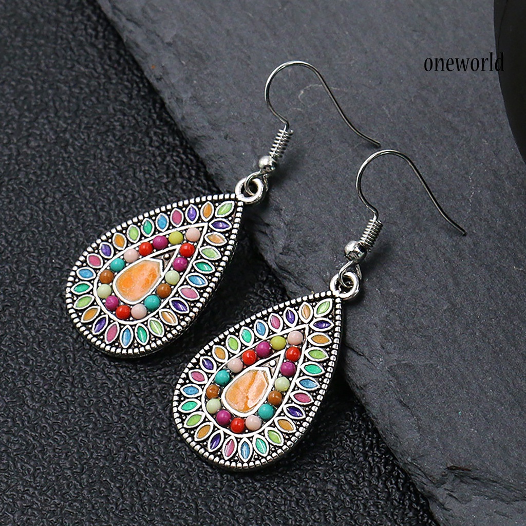 OW# Earring Retro Bohemian Vintage Ear Ring Dangle Eardrop for Dressing Room