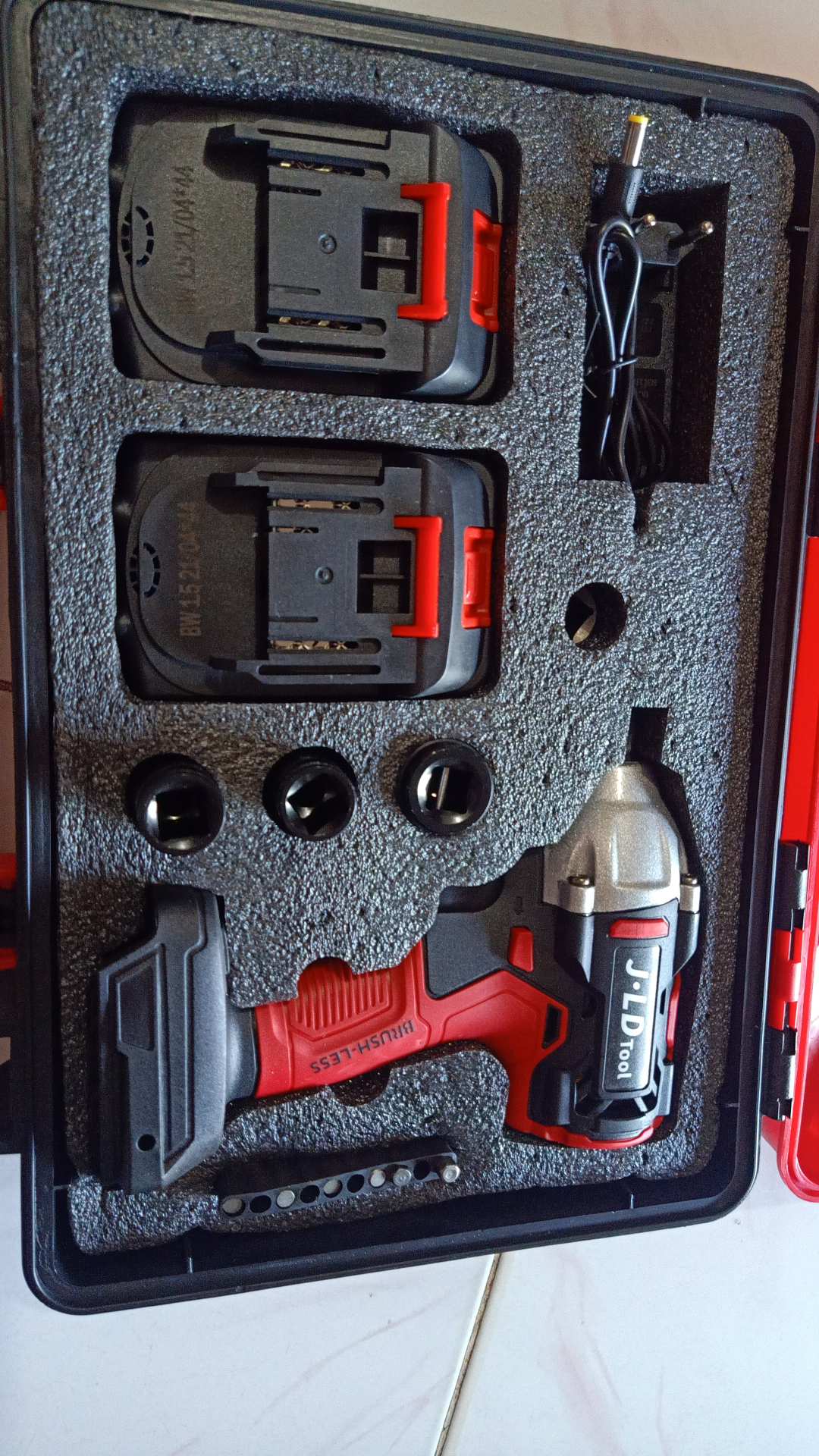 2 Batrei Mesin Bor Buka Baut Impact Wrench Jld 48v