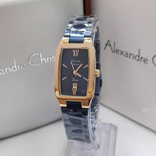 JAM TANGAN CEWEK / WANITA ALEXANDRE CHRISTIE AC 2455 BLUE ROSEGOLD