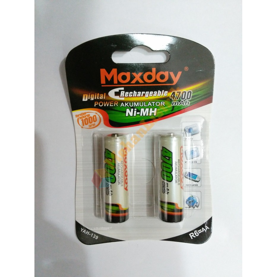 Baterai / Baterry / Batre MAXDAY Recharge AA/A2 Per Set