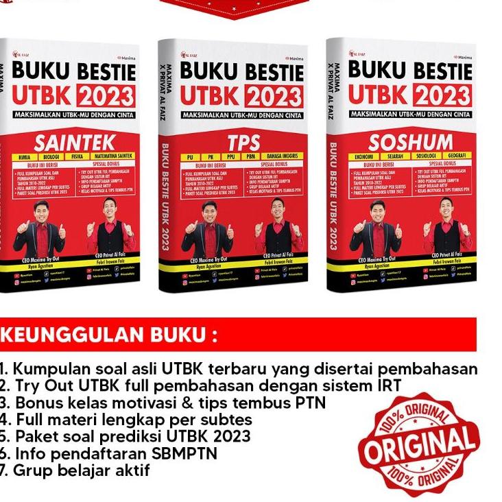 (MENARIK) Paket Lengkap Buku Bestie UTBK 2023 TPS TKA Saintek TKA Soshum