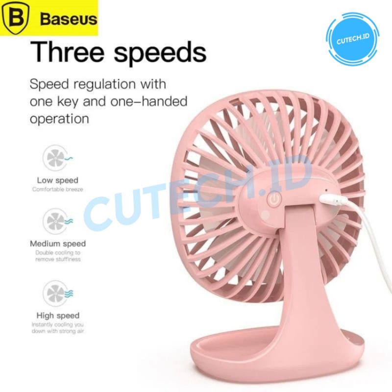 BASEUS PUDDING SHAPED MINI FAN KIPAS ANGIN PORTABLE