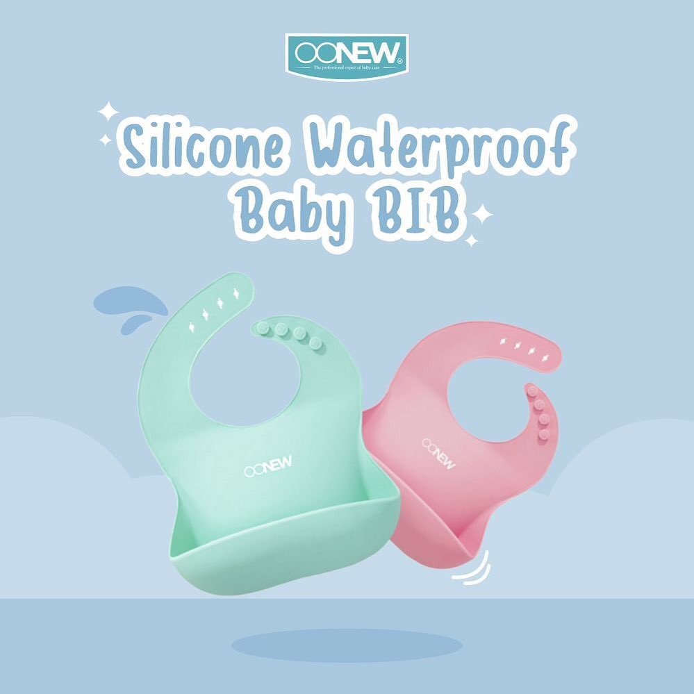 Oonew Silicone Baby Bib - Slaber Bayi/Celemek bayi anti air