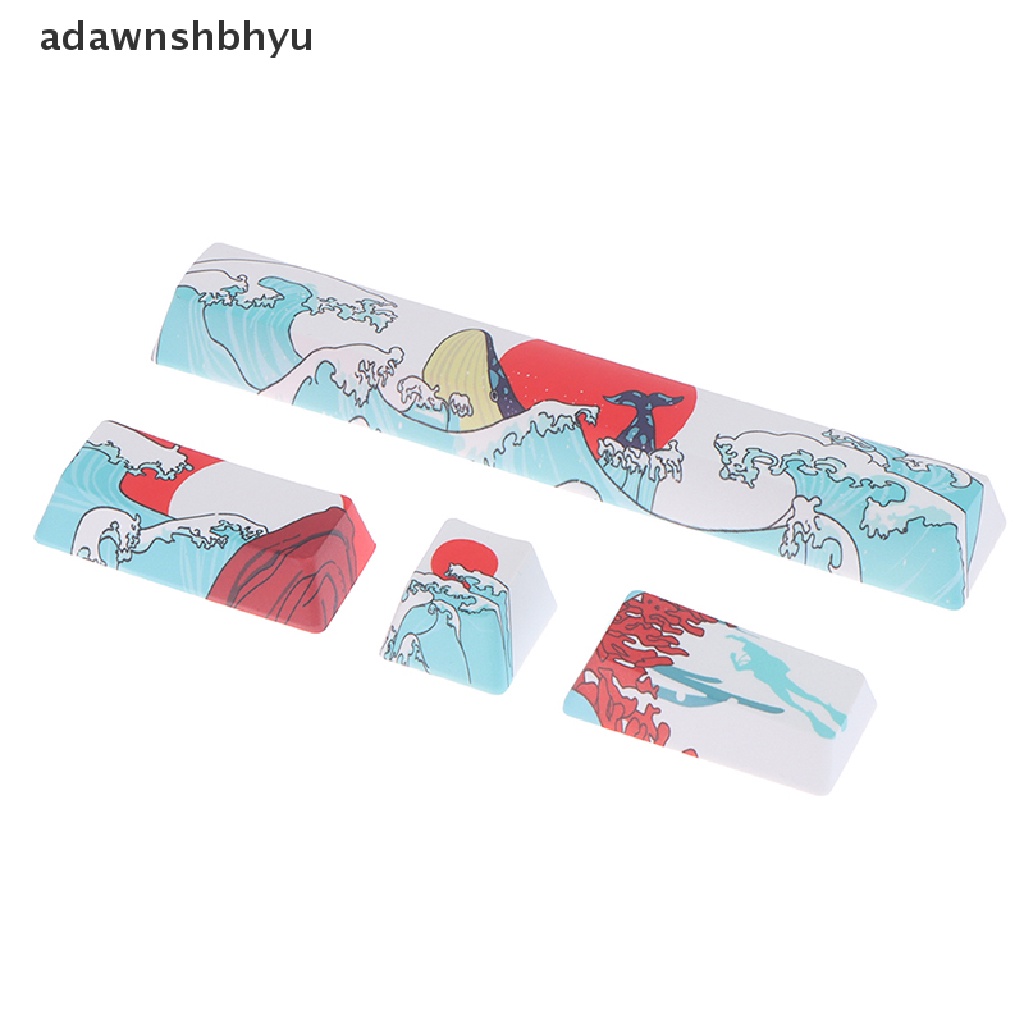 Adawnshbhyu 1Set PBT Keycap Space Bar 6.25U ESC Entrer Keys Profil OEM Coral Sea Keycaps