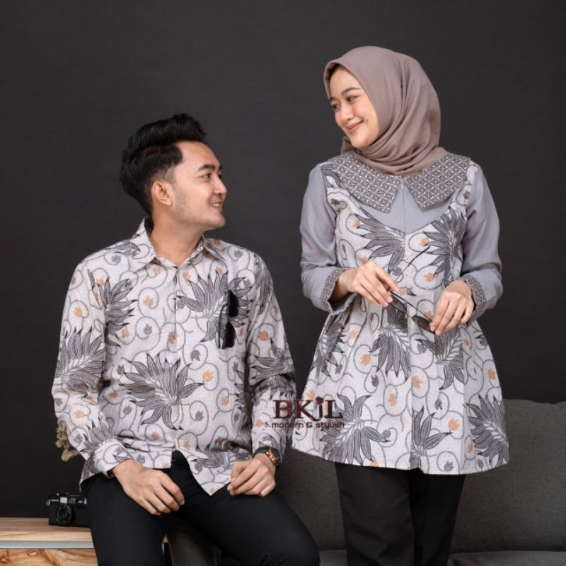 BAJU BATIK WANITA MODERN MONALISA GENES M,L,XL asli PEKALONGAN