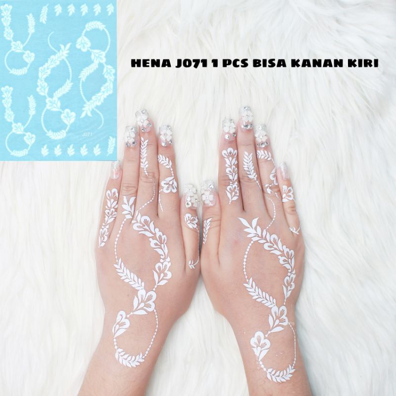 HENA INSTAN FUN J071 / HENA KAKI / FREE GLITER MANIK DAN SAMPLE