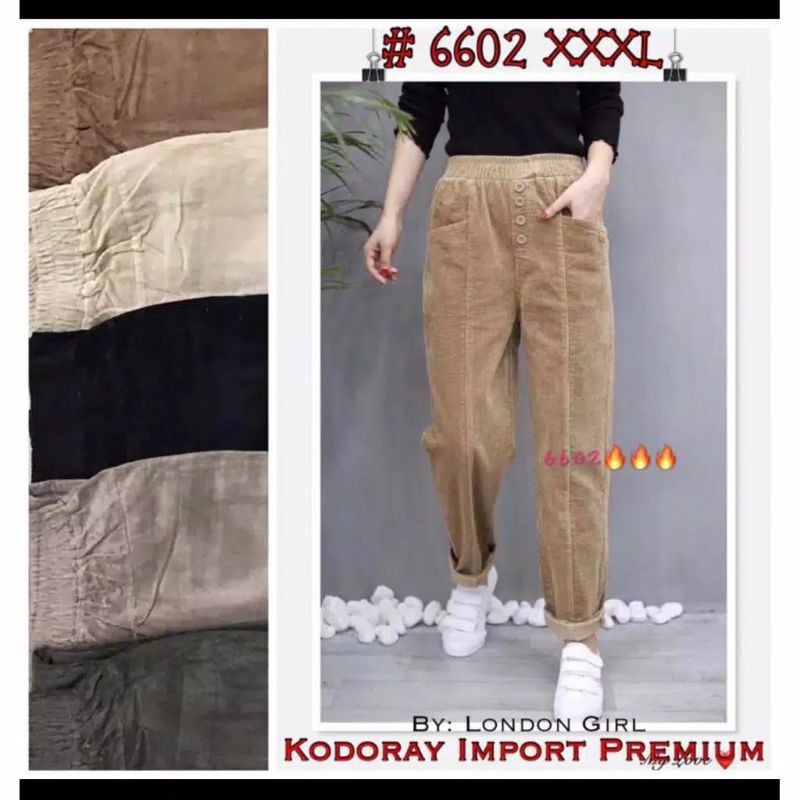 Celana kodoray import premium ukuran 3XL, kode 6602 by London Girl