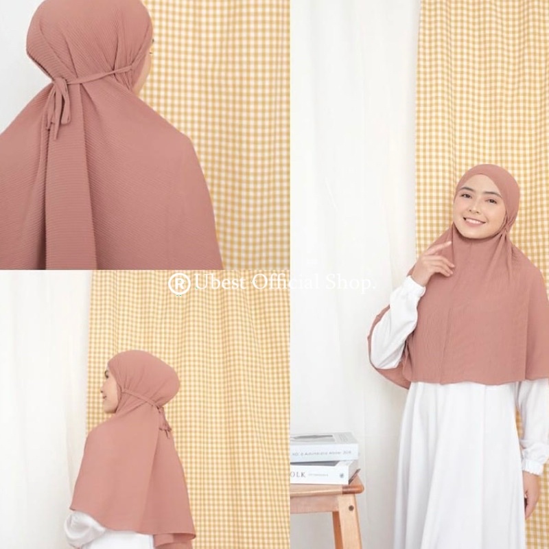 Bergo Plisket tali / Maryam plisket Ceruty Babydoll / hijab instant plisket / Hijab Bergo plisket