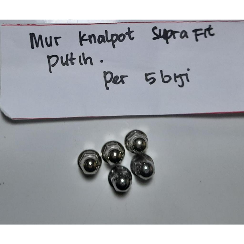 Mur Knalpot Putih Mur 10 Grand Supra Supra Fit Harga per 5Biji