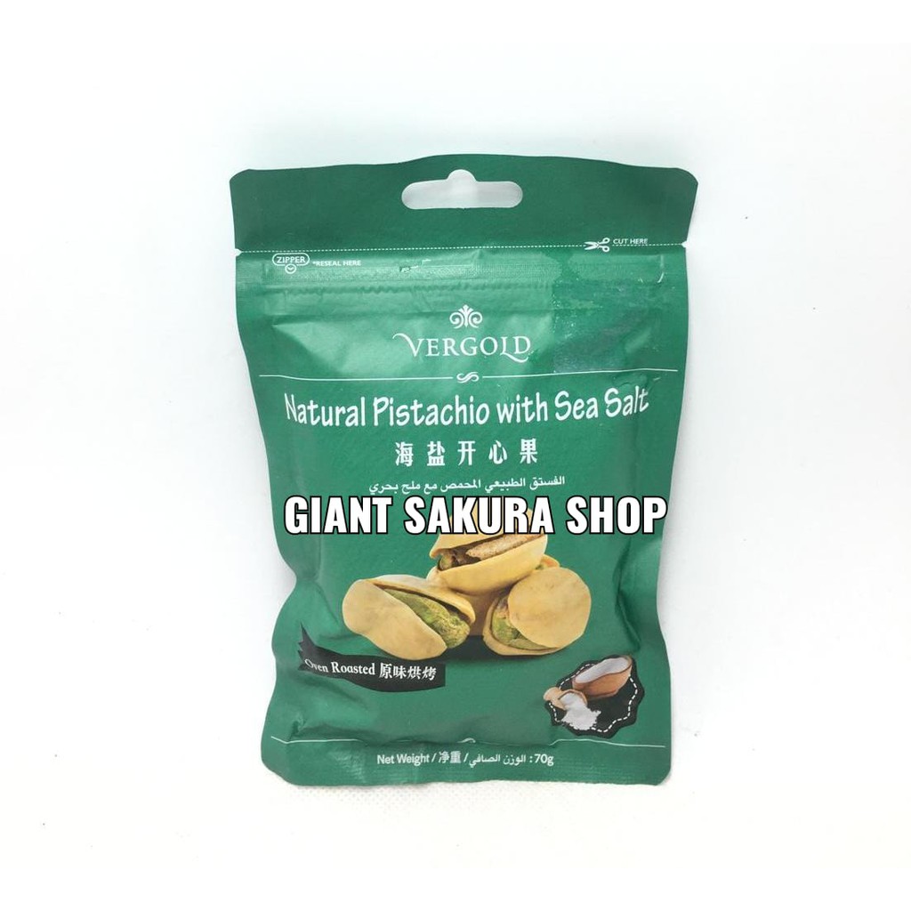 

Vergold Pistacio with Sea Salt / camilan impor / snack impor / kacang / pistacio / makanan ringan