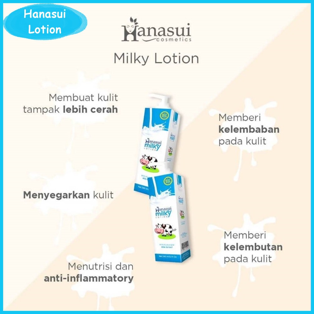 Hanasui Hb Milky,Body Care,Parfume Body Lotion, Bpom