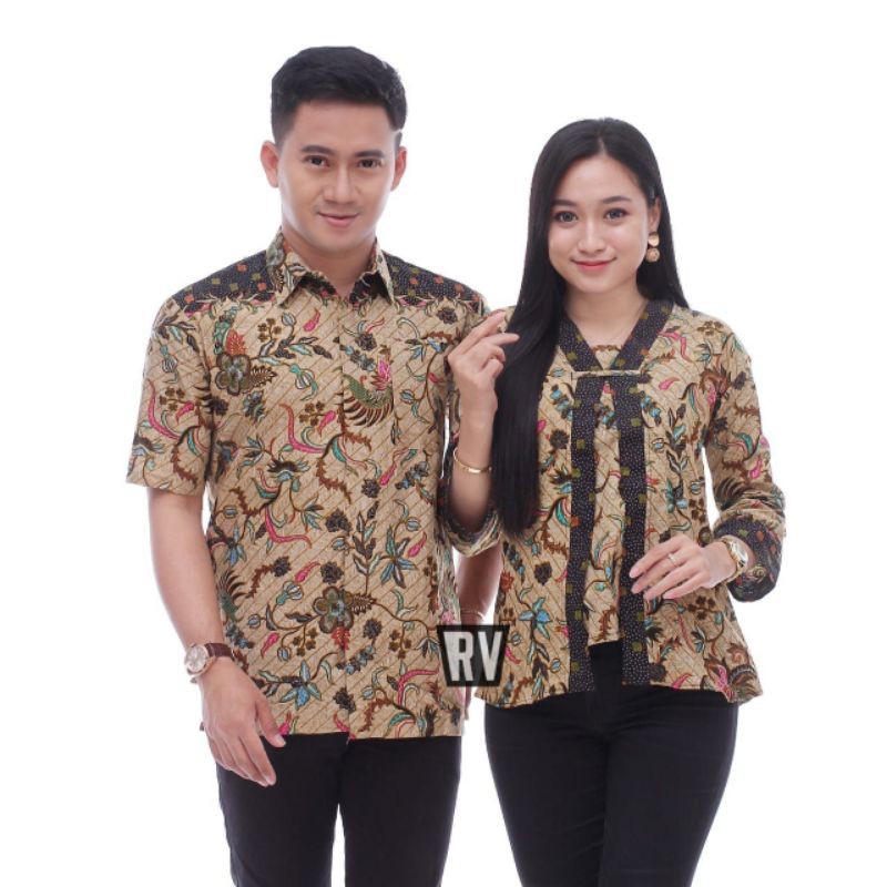 COUPLE BATIK BLUS BOLERO ATASAN BATIK ROSIR BATIK COUPLE BLUS