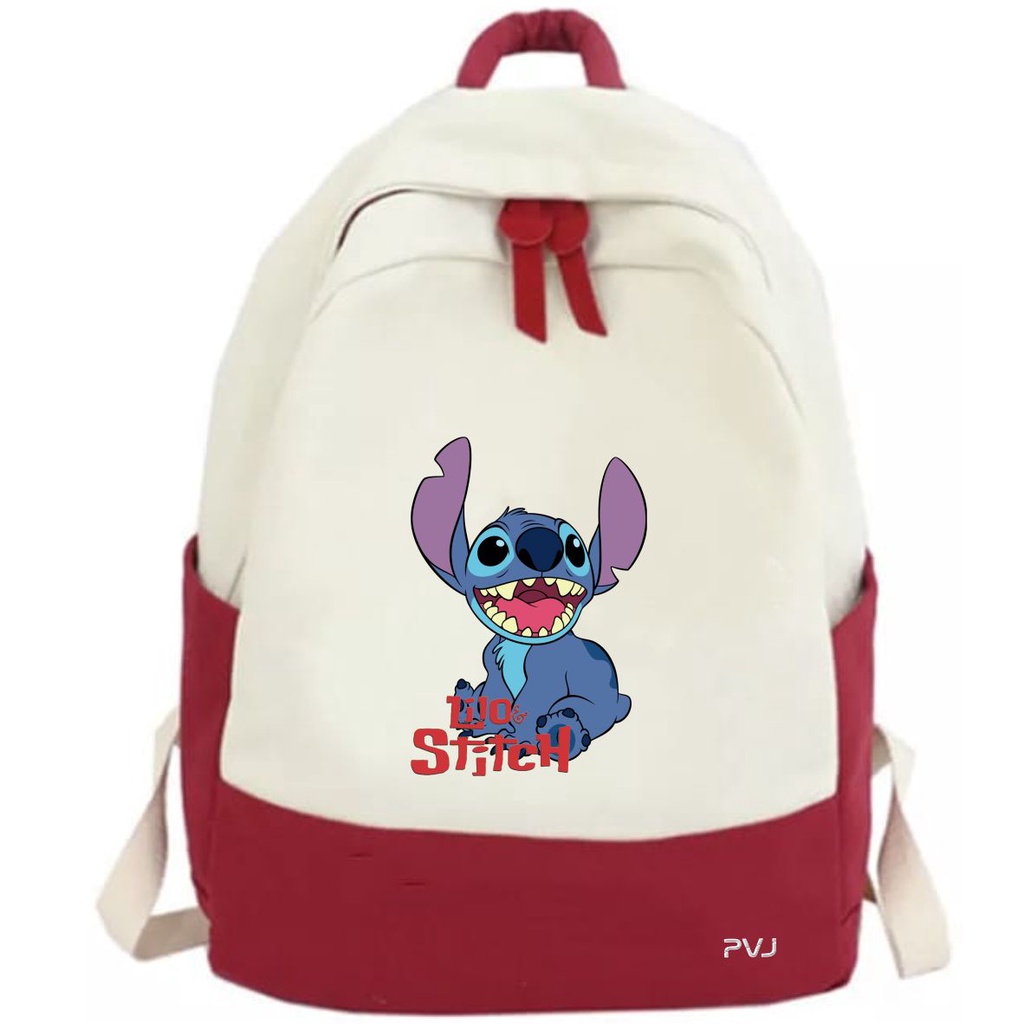 PVJ Tas Ransel Anak Sekolah Motif Lilo And Stitch Unisex Kids Backpack School