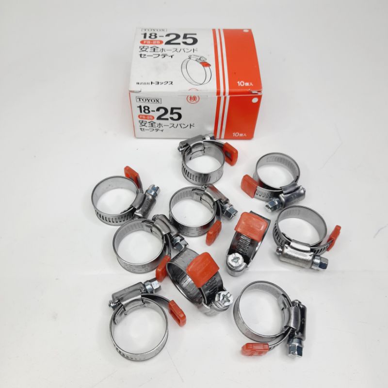Klem Selang Heavy Duty Stainless 18 - 25 MM TOYOX FS 25 (PER PCS)
