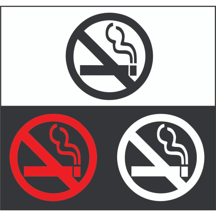 ADN.in Stiker No Smoking 4 x 4cm / Stiker Dilarang Merokok