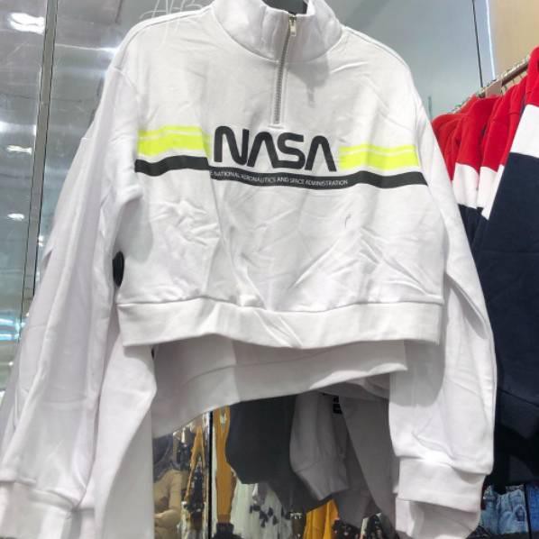 ôPremium ~ H&M SWEATSHIRT - NASA SWEATER WANITA SWEATER CROP ษ