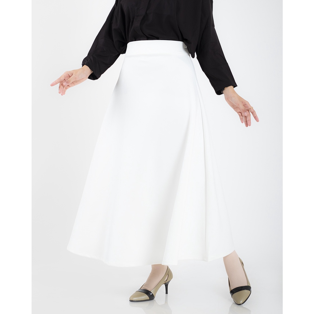 ROK JODDA SCUBA PANJANG / ROK PANJANG SCUBA-Putih