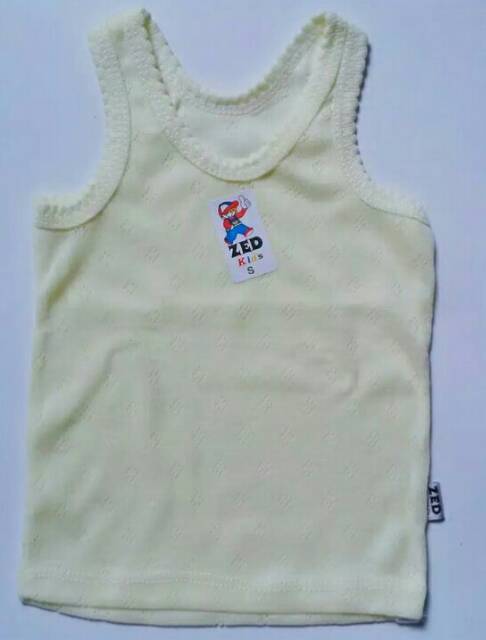 6pc Singlet / Kaos Dalam Zed Kids Bayi / Anak Motif Jala