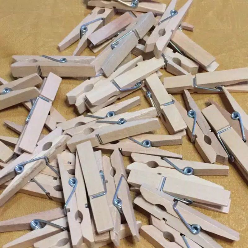 penjepit kayu polaroid kertas