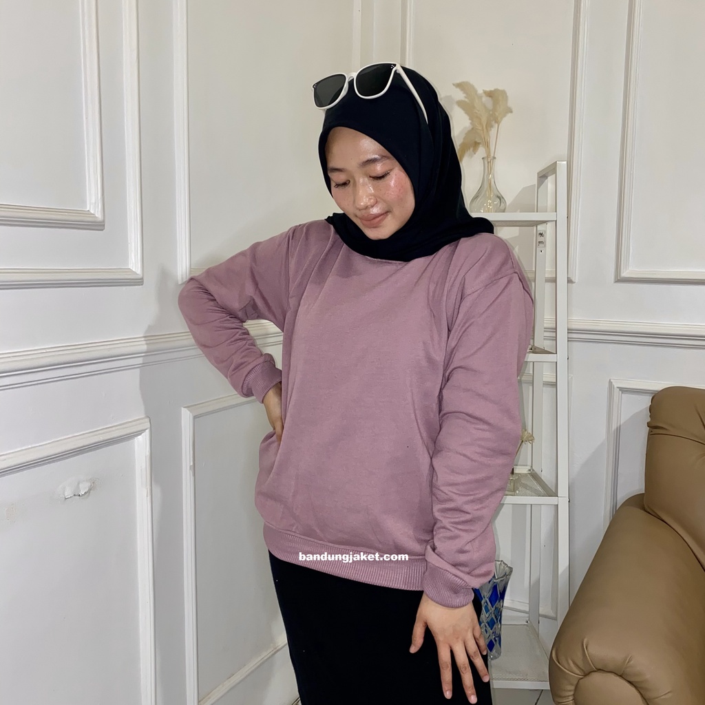 BASIC SWEATER Warna Mint || CRAWNECK POLOS II SWEATER BASIC KOREA