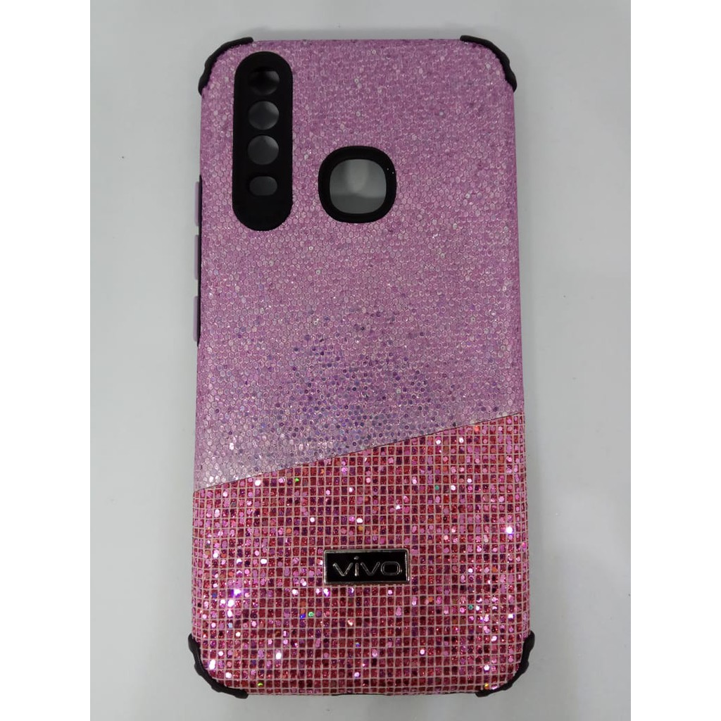 Casing Glitter Disco Vivo Y17/Y15/Y12/Y12i/Y11 Glamor Bling Bling Disko Weika COD