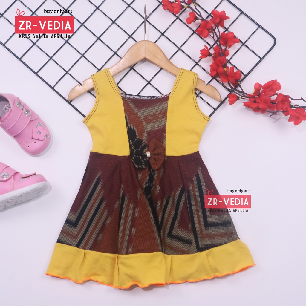 (BATIK) Dress Aurora uk Bayi - 4 Tahun / Baju Anak Perempuan Murah Dres Yukensi Adem Pakaian Pesta