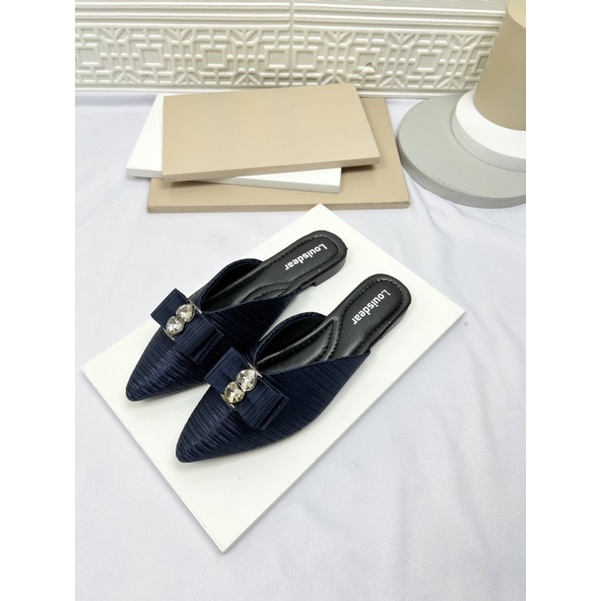 LOUISDEAR B102 sendal flat bahan satin