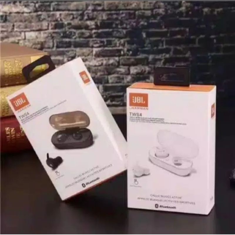 HEADSET HEANSFREE BLUETOOTH 5.0 JBL TWS 4 WIRELESS EARPHONE ISI