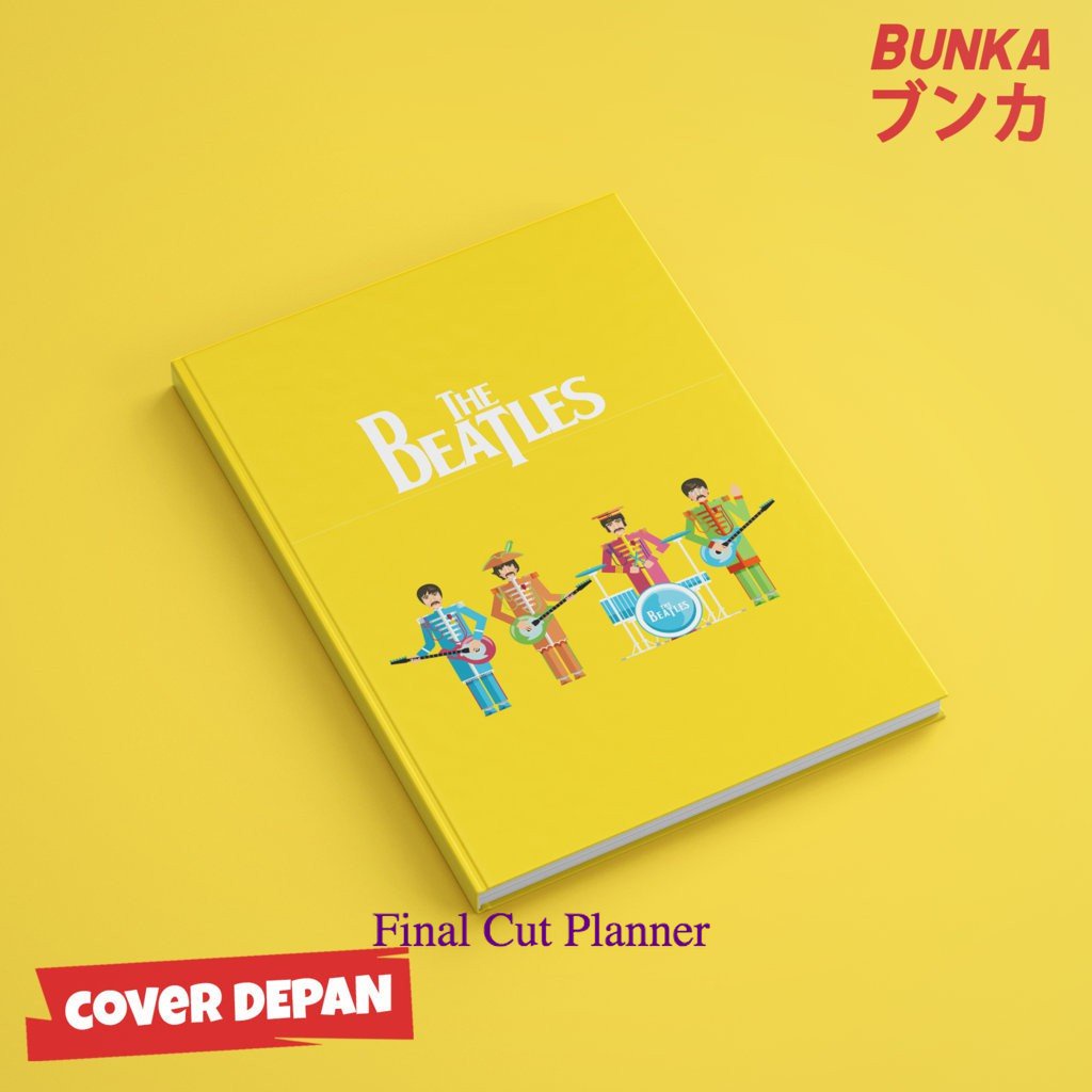 

buku tulis polos/bergaris Musik Band The Beatles Hardcover A5 Buku Tulis Catatan Note Agenda Planner Jurnal