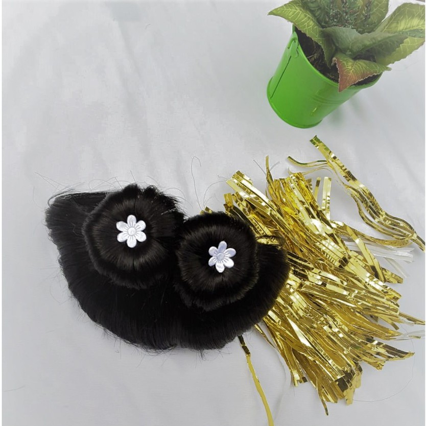 SANGGUL MODERN BUNGA PUTIH MINI/ KONDE RAMBUT/ CEPOL RAMBUT SIRKAM PRAKTIS by nadiSSE