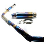 KNALPOT HOGO GP FULL PELANGI STAINLESS VIXION NEW