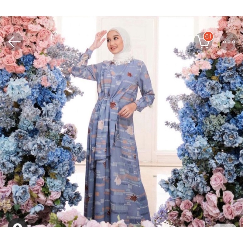 Vanilla Hijab Lotus Preloved size mom uk S size kids uk 6-12bulan