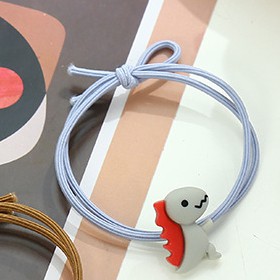 MURMURE.ID | IKAT RAMBUT ALA KOREA MOTIF DINOSAURUS KUNCIR CANDY IMPORT MURAH KARET RAMBUT DINO HA059-C - TALI BLUEGRAY